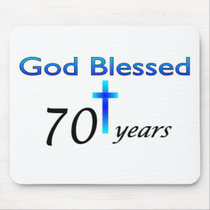 God Blessed 70 years birthday gift Mouse Pad