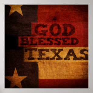 God Blessed Texas Poster