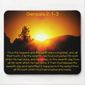GOD Blessed the Seventh Day Mouse Pad
