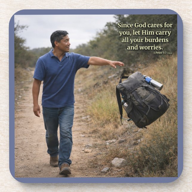 God cares for you coaster (Front)