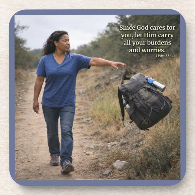 God cares for you coaster (Front)