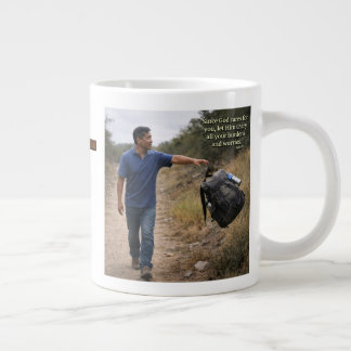 God cares for you large coffee mug