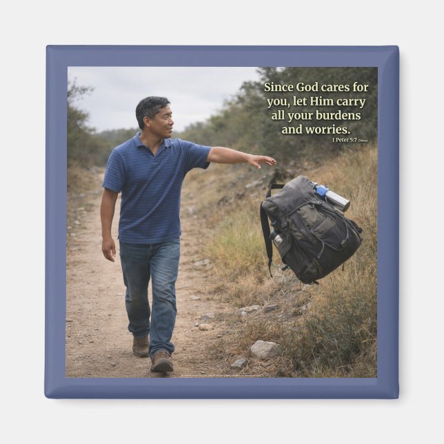 God cares for you magnet (Front)