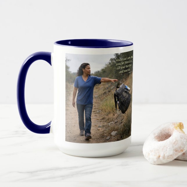 God cares for you mug (With Donut)