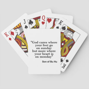 God cares more about what is in your heart playing cards