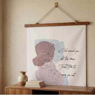 God Carried You Watercolor Print Hanging Tapestry
