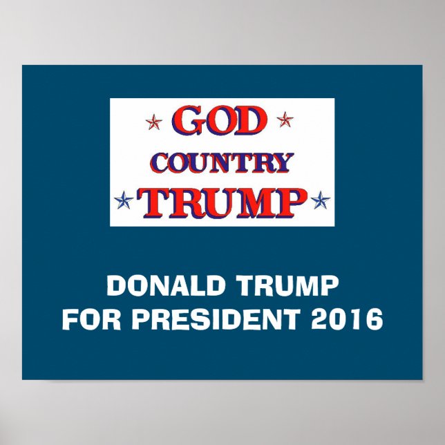 GOD COUNTRY TRUMP POSTER (Front)
