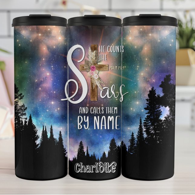 God Counts Stars By Name Thermal Tumbler (Creator Uploaded)