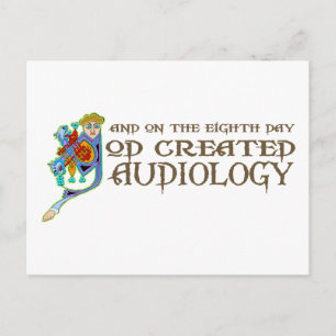 God Created Audiology Postcard