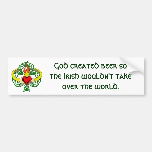 God created beer . . .  Bumper Sticker (Front)