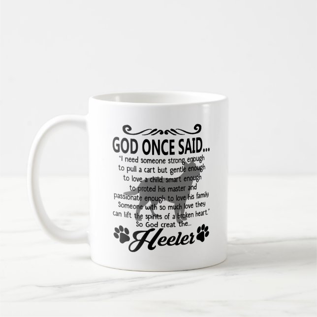God Created Blue Heeler Mug (Left)
