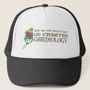 God Created Cardiology Trucker Hat