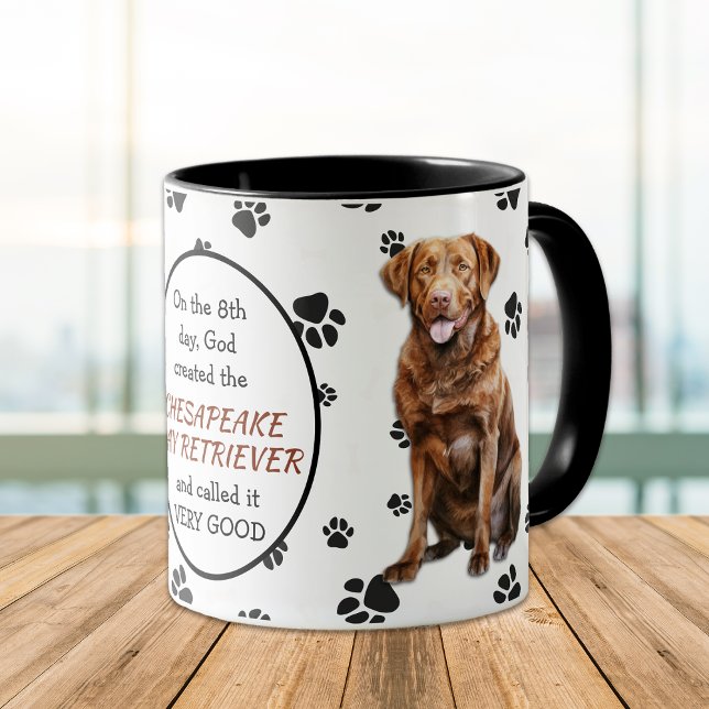 God Created Chesapeake Bay Retriever Dog Mug (Creator Uploaded)