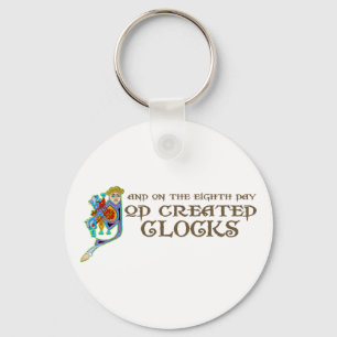 God Created Clocks Key Ring