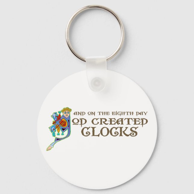 God Created Clocks Key Ring (Front)