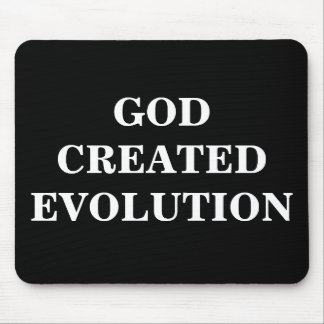 GOD CREATED EVOLUTION MOUSE PAD