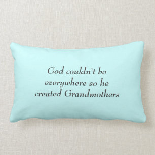 God Created Grandmothers Lumbar Cushion