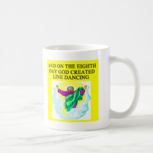 god created line dancing coffee mug