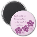 God Created Mothers Flower Magnet, Lavender Magnet