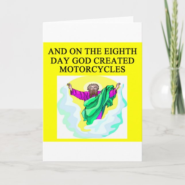 god created motorcycles card (Front)
