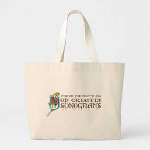 God Created Sonograms Large Tote Bag