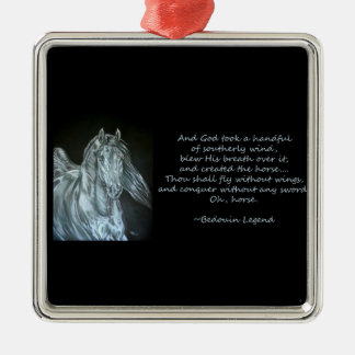 God Created the Horse Metal Tree Decoration