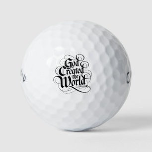 God Created the World Golf Balls