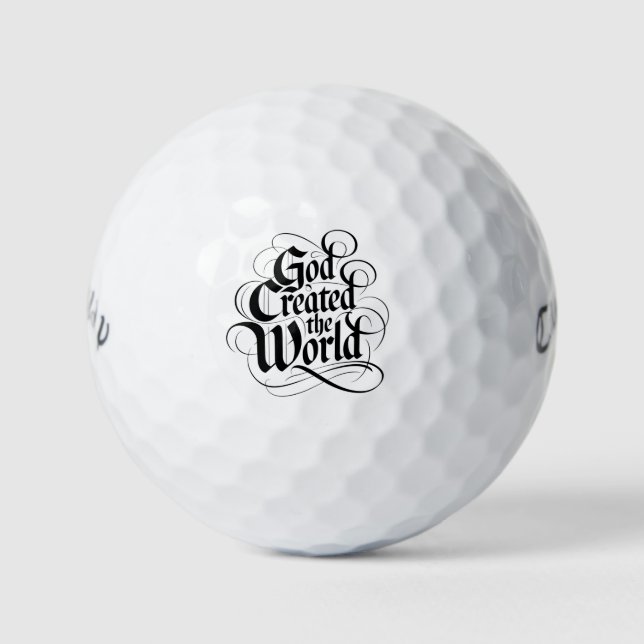 God Created the World Golf Balls (Front)
