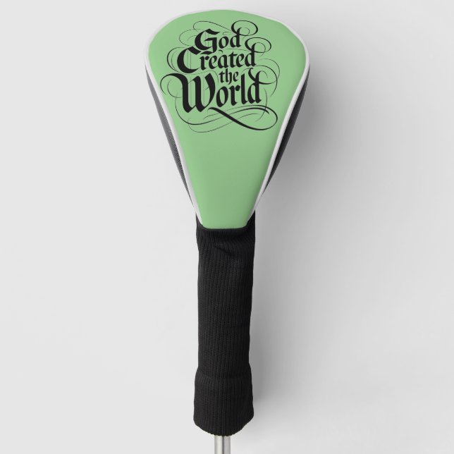 God Created the World Golf Head Cover (Front)