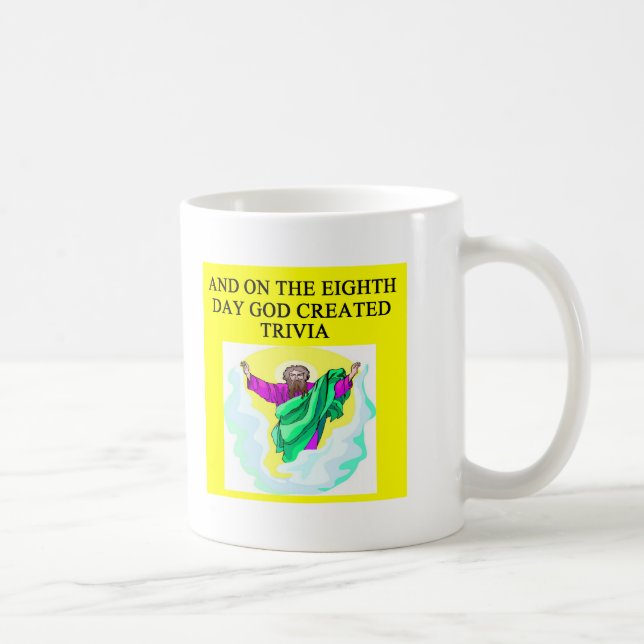 god created trivia coffee mug (Right)