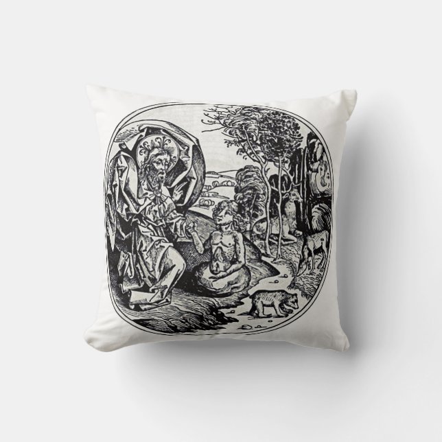 God creates man cushion (Front)