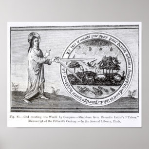 God Creating the World by Compass Poster