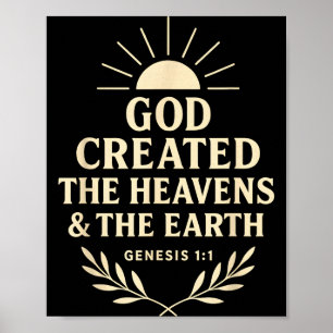 God D The Heavens And The Earth Genesis 1_1  Poster