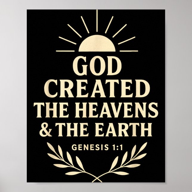 God D The Heavens And The Earth Genesis 1_1  Poster (Front)