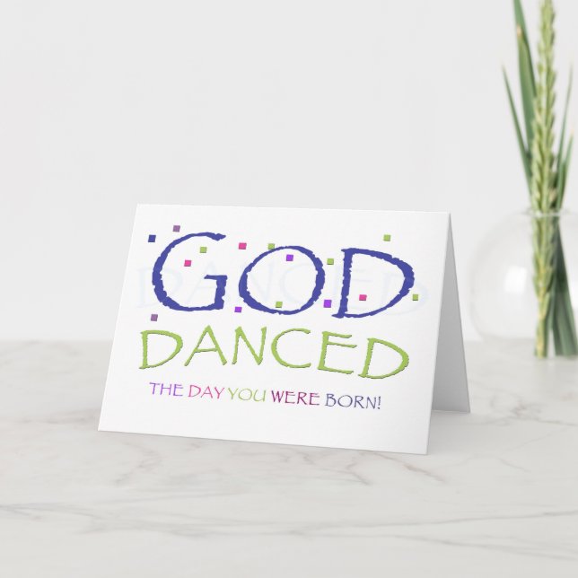 God Danced blank card (Front)