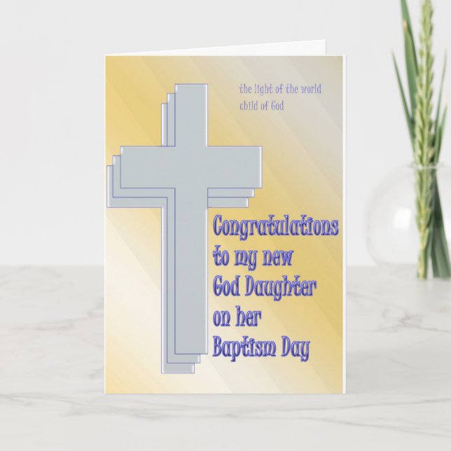 God Daughter Baptism Card (Front)