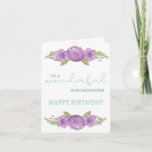 God Daughter Birthday Card - Purple Flowers<br><div class="desc">Beautiful birthday card - To a wonderful god daughter,  featuring lovely purple watercolour floral elements
Created from an original design by Sarah Beamis Art</div>