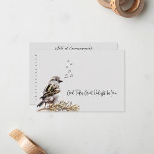 God Delights In You Cute Bird Note Card