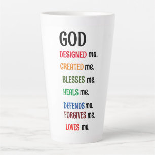 "GOD DESIGNED ME" Latte Mug