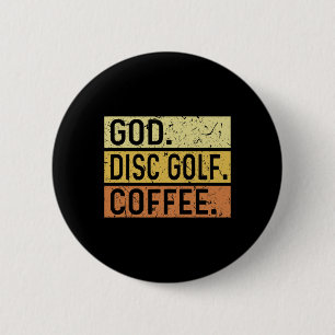 God Disc Golf Coffee Jesus Frisbee Disc Golfer 6 Cm Round Badge