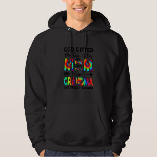 God Ed Me Two Titles Mum And Grandma Tie Dye Mothe Hoodie