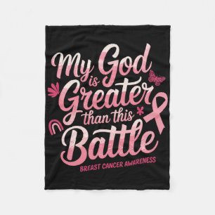 God Faith Breast Cancer Support Breast Cancer Awar Fleece Blanket