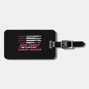 god family breast cancer awareness luggage tag