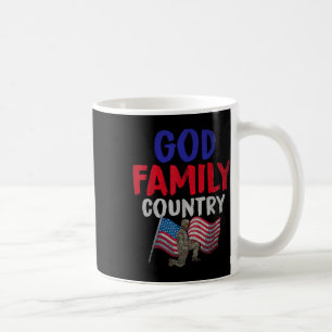 God Family Country American Soldier Us Flag Memori Coffee Mug