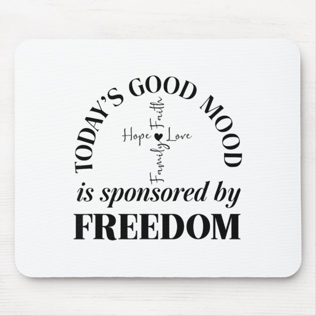 God Family Country Dom Faith Dom Family Love Cross Mouse Pad (Front)