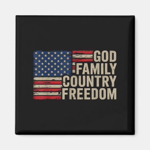 God Family Country Freedom Patriotic Christian Usa Magnet