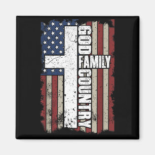 God Family Country  Magnet