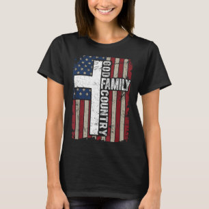 God Family Country Patriotic Christian Vintage Usa T-Shirt