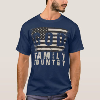 God Family Country Patriotic Proud Soldier USA Mem T-Shirt