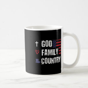God Family Country Patriotic Veteran Soldier Memor Coffee Mug